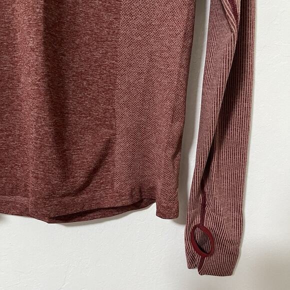 Kari Traa Baselayer Top Womens L/XL Red Long Sleeve Mock Neck Ski Hiking - Picture 4 of 8